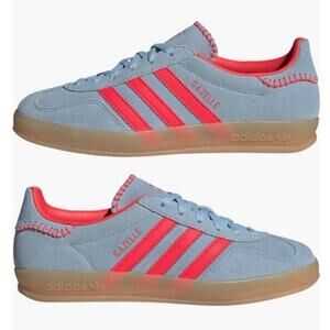 Adidas Gazelle Indoor Women’s Sneakers Red/Blue Gum Sole Size 7.5 US NEW w/ Tags